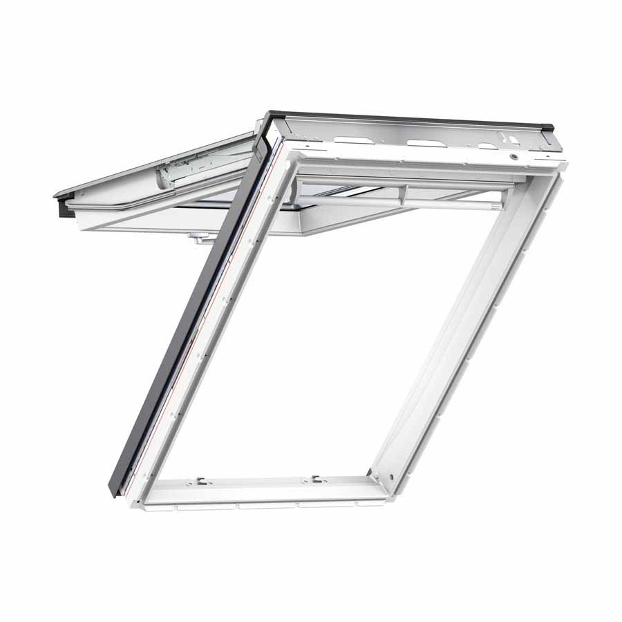 Photograph of VELUX 550mm x 1180mm White Poly Finish Top Hung Roof Window --70 Pane GPU CK06 0070