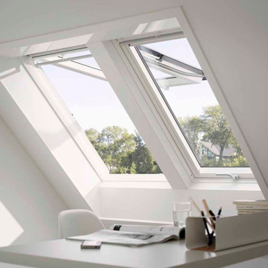 Further photograph of VELUX 550mm x 1180mm White Poly Finish Top Hung Roof Window --70 Pane GPU CK06 0070