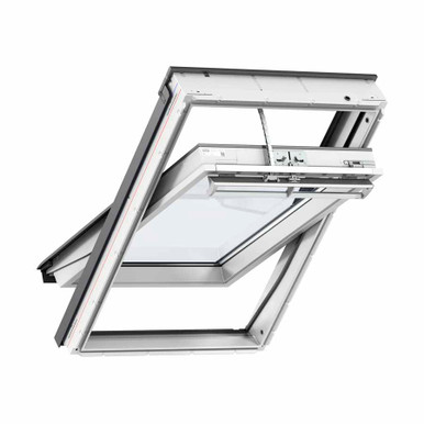 VELUX 940mm x 1400mm Integra Electric White Poly Finish Centre Pivot Roof Window --70 Pane GGU PK08 007021U product image