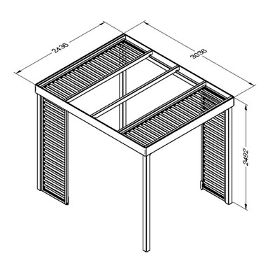 Further photograph of Dining Pergola 2800mm x 3040mm x 2440mm Home Delivered