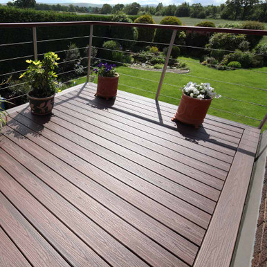 Further photograph of 25mm x 140mm Trex Composite Decking Square Board 4.88m Lava Rock