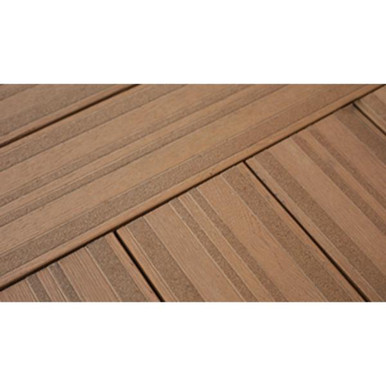 Further photograph of Millboard Lasta Grip Composite Decking Board Coppered Oak 32mm x 200mm 3.6m