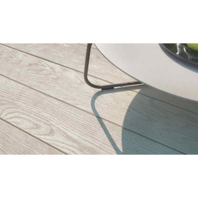 Further photograph of Millboard Enhanced Grain Composite Decking Board Limed Oak 32mm x 176mm 3.6m