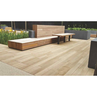 Further photograph of Millboard Enhanced Grain Composite Decking Board Golden Oak 32mm x 176mm 3.6m