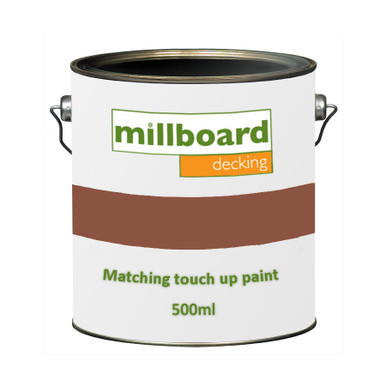 Further photograph of Millboard Touch Up Paint Jarrah 500ml