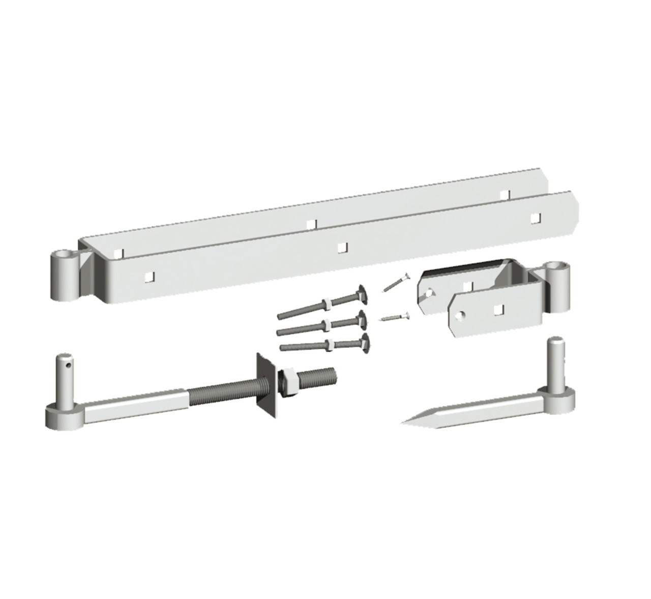 Photograph of Gate Ironmongery 12" Adjustable Field Gate Hinge (Set of 2)