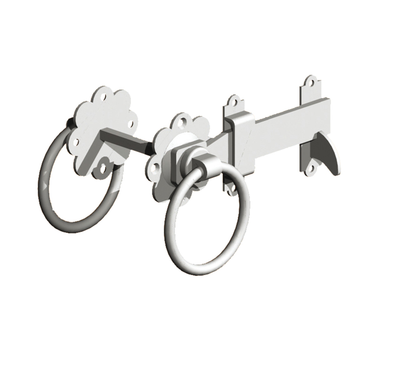 Photograph of Gate Ironmongery 7" Ring Latch (Set of 2)