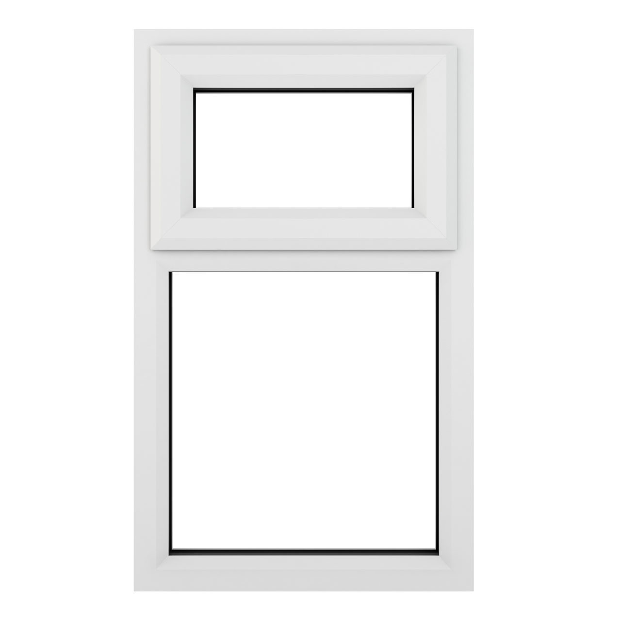 Photograph of Crystal White uPVC Casement Window Top Opening 610mm x 1190mm