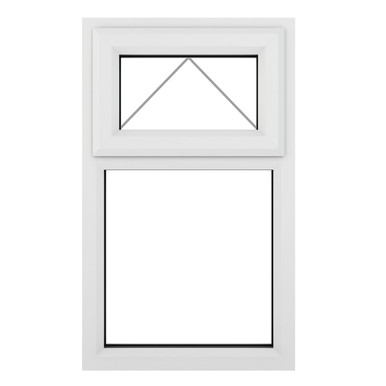 Further photograph of Crystal White uPVC Casement Window Top Opening 610mm x 1190mm