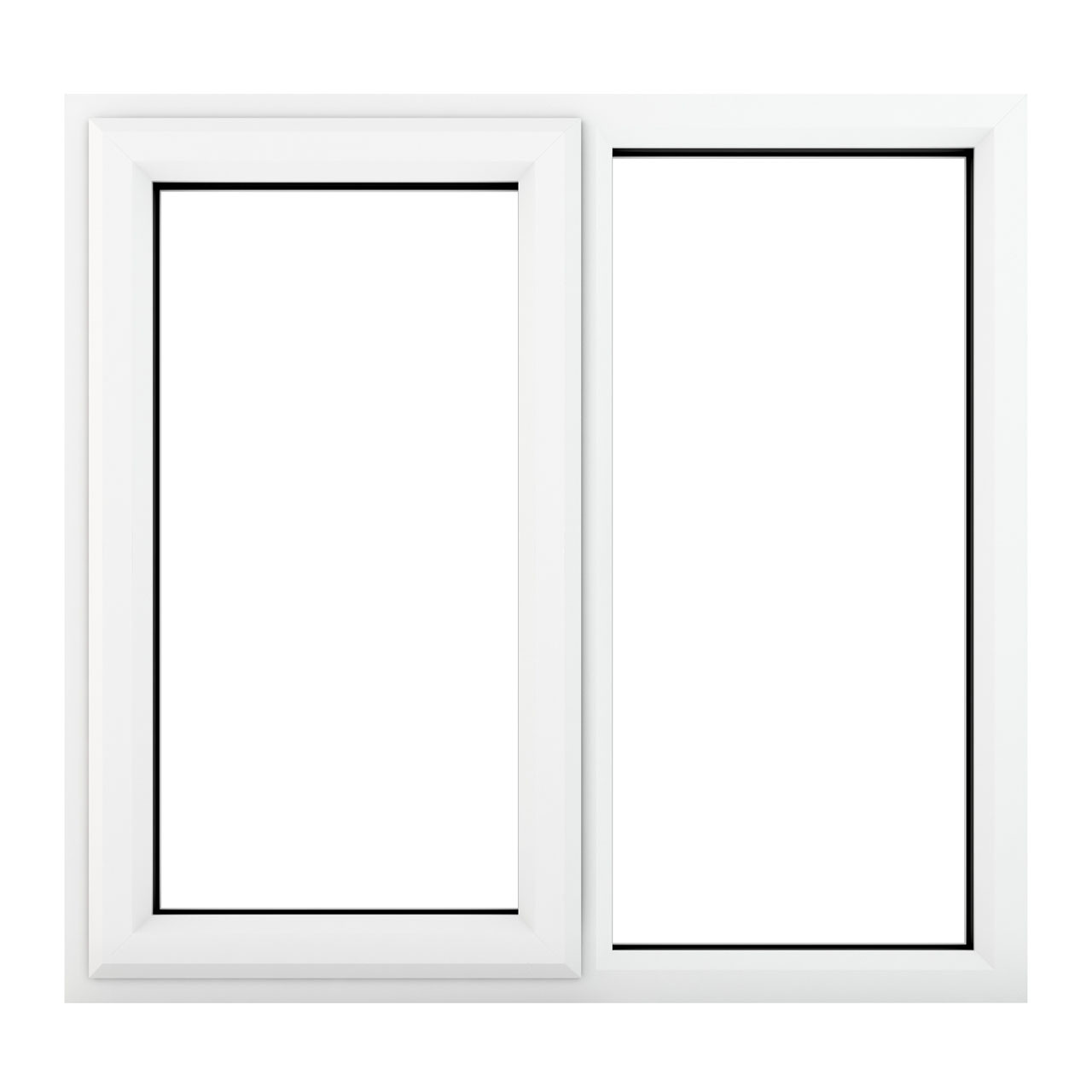 Photograph of Crystal White uPVC Casement Window Left Hand Opening 1190mm x 1190mm