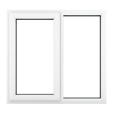 Further photograph of Crystal White uPVC Casement Window Left Hand Opening 1190mm x 1190mm