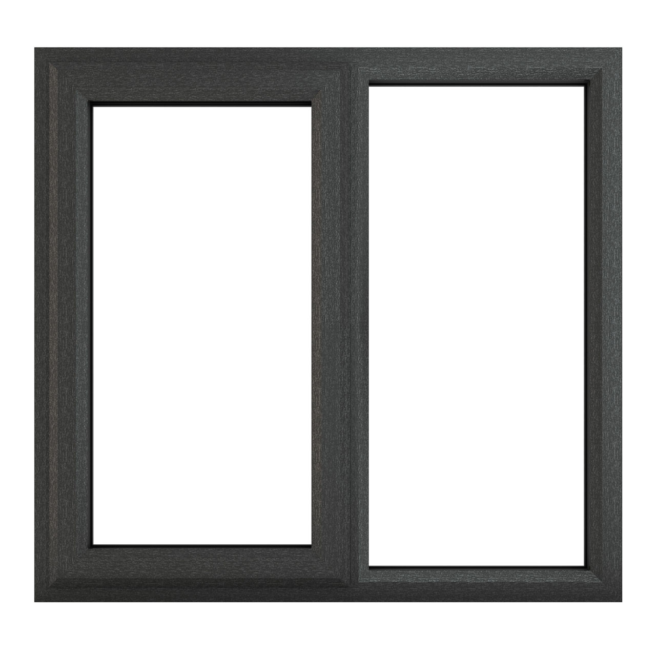 Photograph of Crystal Grey uPVC Casement Window Left Hand Opening 1190mm x 1190mm