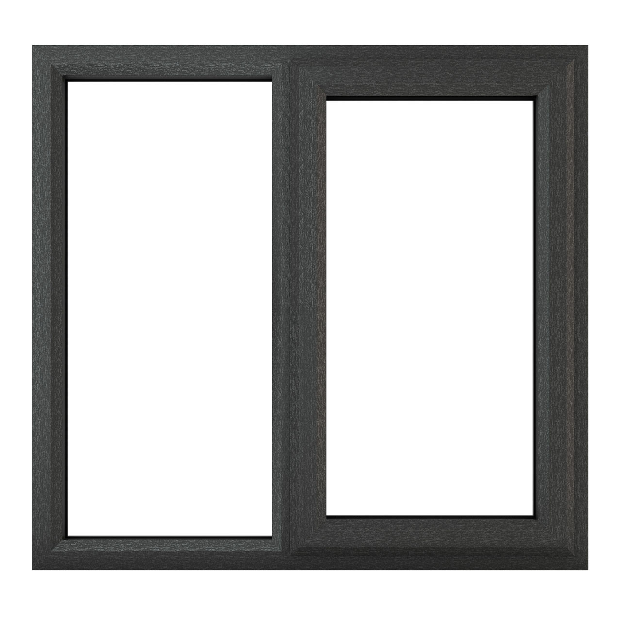 Photograph of Crystal Grey uPVC Casement Window Right Hand Opening 1190mm x 1190mm