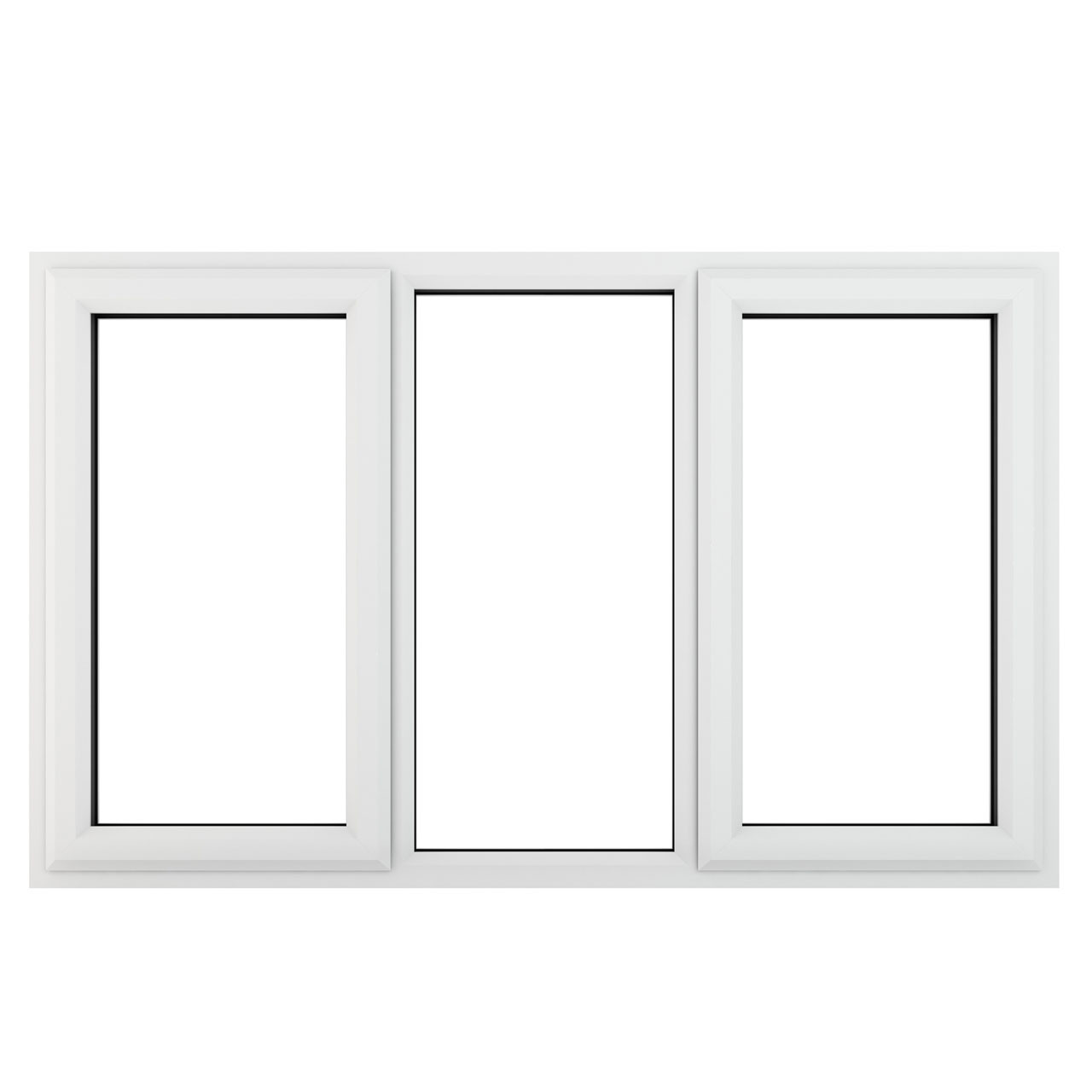 Photograph of Crystal White uPVC Casement Window Side Opening & Fixed Light 1770mm x 1040mm