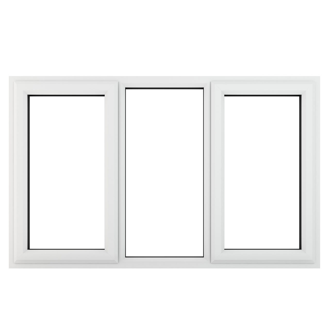 Photograph of Crystal White uPVC Casement Window Side Opening & Fixed Light 1770mm x 1190mm
