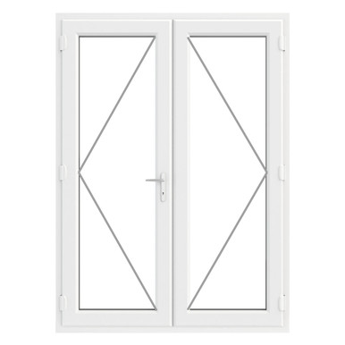 Further photograph of Crystal White uPVC French Door Set 1490mm x 2090mm