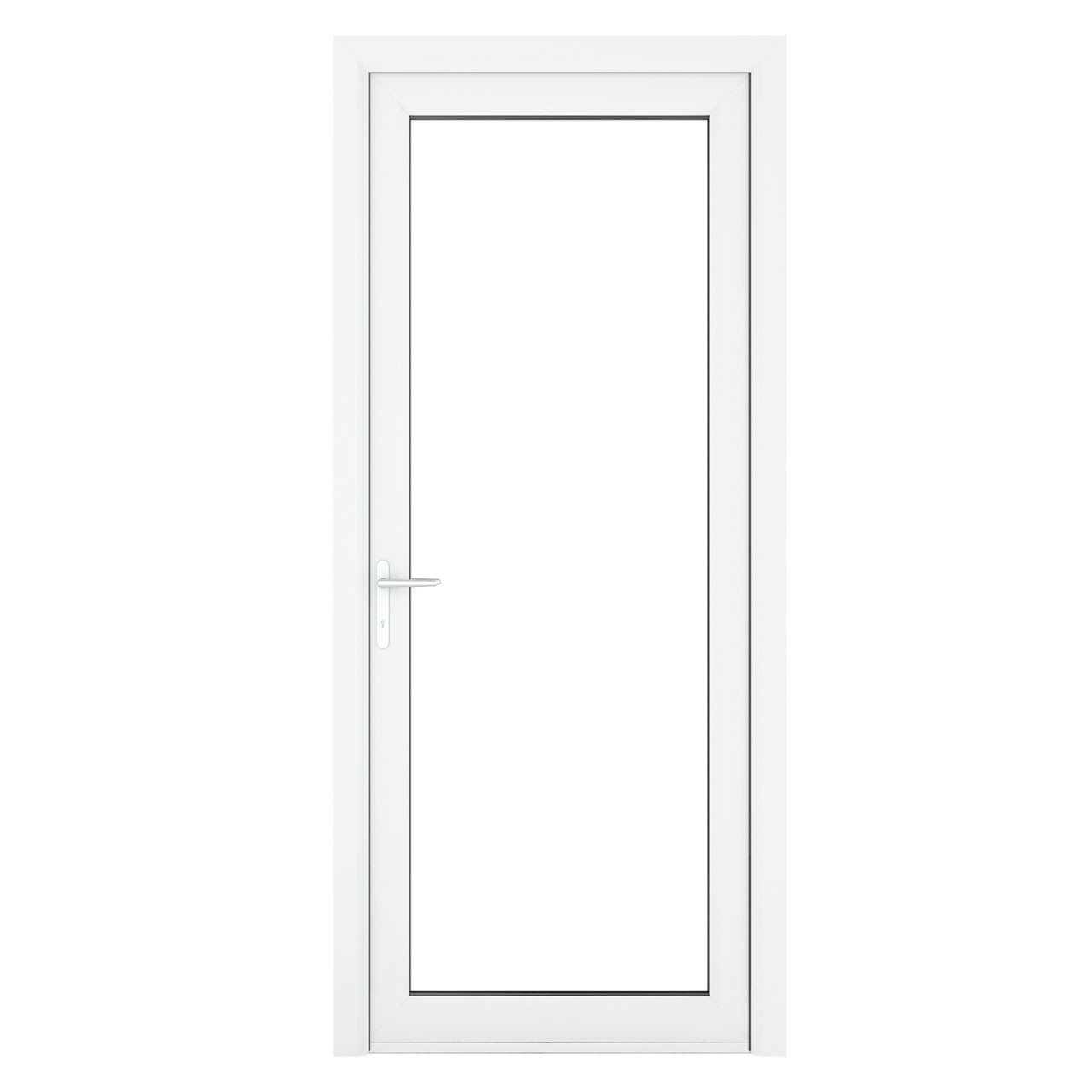 Photograph of Crystal White uPVC Back Door Fully Glazed Right Hand Hung 2090mm x 920mm