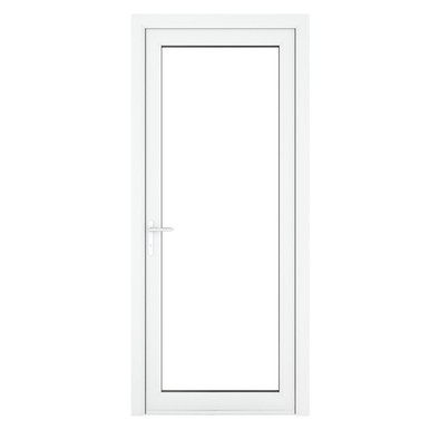 Further photograph of Crystal White uPVC Back Door Fully Glazed Right Hand Hung 2090mm x 920mm