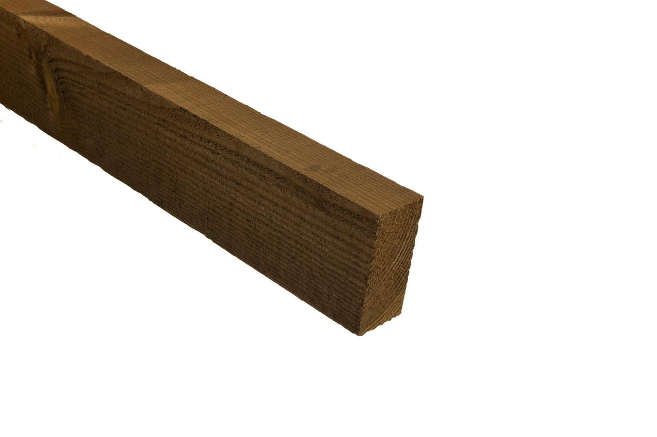 Photograph of 38mm x 75mm Rough Sawn Carcassing Brown Treated FSC