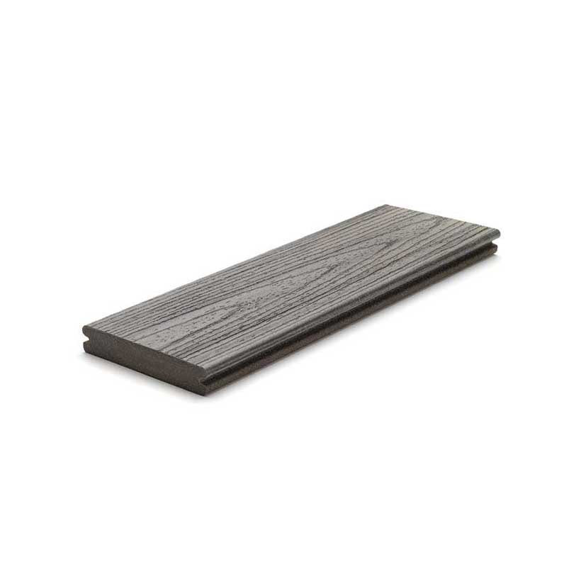 Photograph of Trex 25mm x 140mm x 4.88m Island Mist Grooved Composite Decking Board