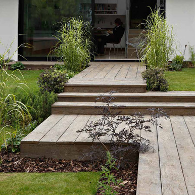 Further photograph of Millboard Composite Decking Fascia Driftwood/Smoked Oak 16mm x 146mm 3.2m