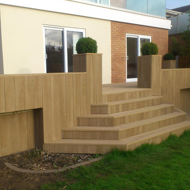 Further photograph of Millboard Composite Decking Fascia Golden Oak 16mm x 146mm 3.2m