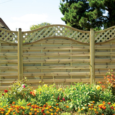 Further photograph of Elite Meloir Fence Panel 1830mm x 1830mm (6' x 6')
