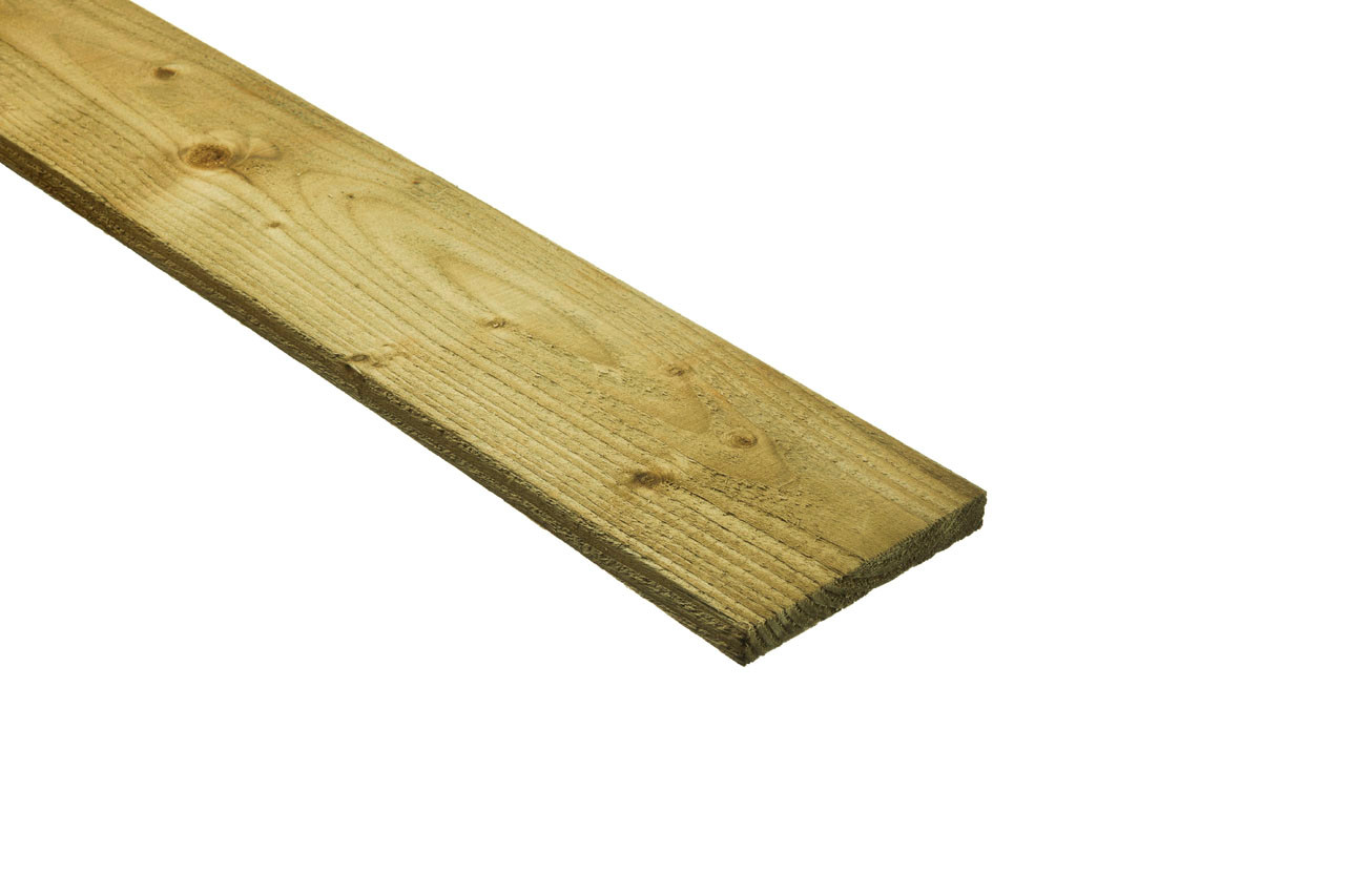 Photograph of Sawn Carcassing, Green, UC3 Treated,  1800 x 100 x 19mm, 10-Year Warranty