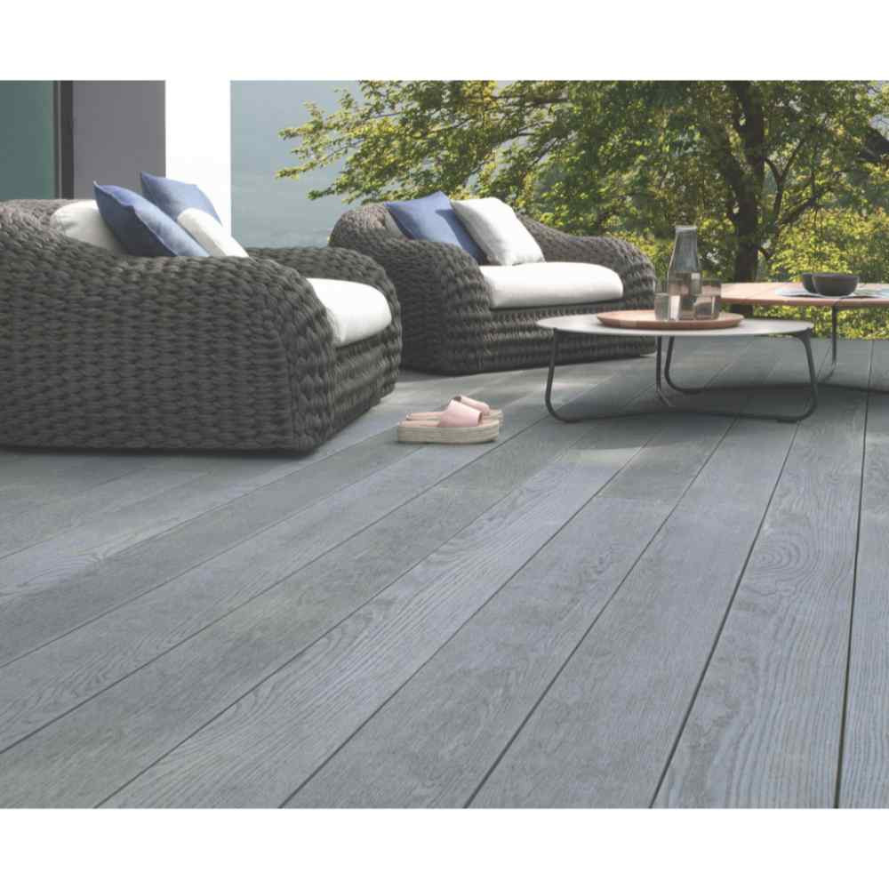 Photograph of Millboard Enhanced Grain Brushed Basalt 176mm x 3600mm x 32mm