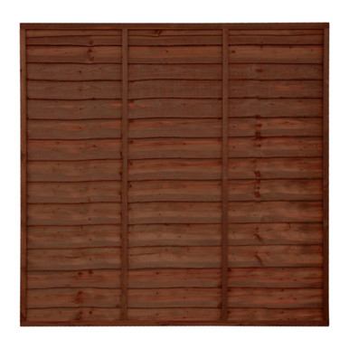 Further photograph of Grange Lap Fence Panel Golden Brown 915mm x 1830mm (3' x 6')