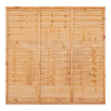 Further photograph of Grange Golden Brown Lap Fence Panel 1830mm x 1830mm 6' x 6