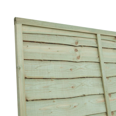 Further photograph of Grange Lap Fence Panel Green 1218mm x 1830mm (4' x 6')