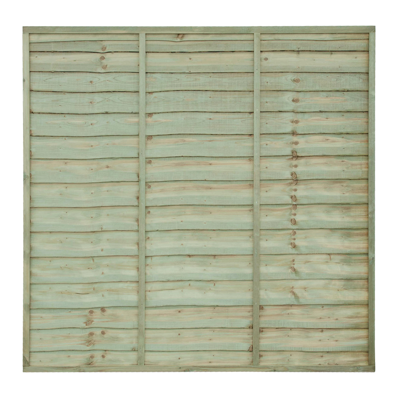 Photograph of Grange Lap Fence Panel Green 1830mm x 1830mm (6' x 6')