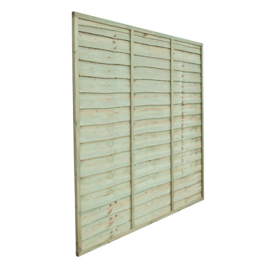 Further photograph of Grange Lap Fence Panel Green 1830mm x 1830mm (6' x 6')