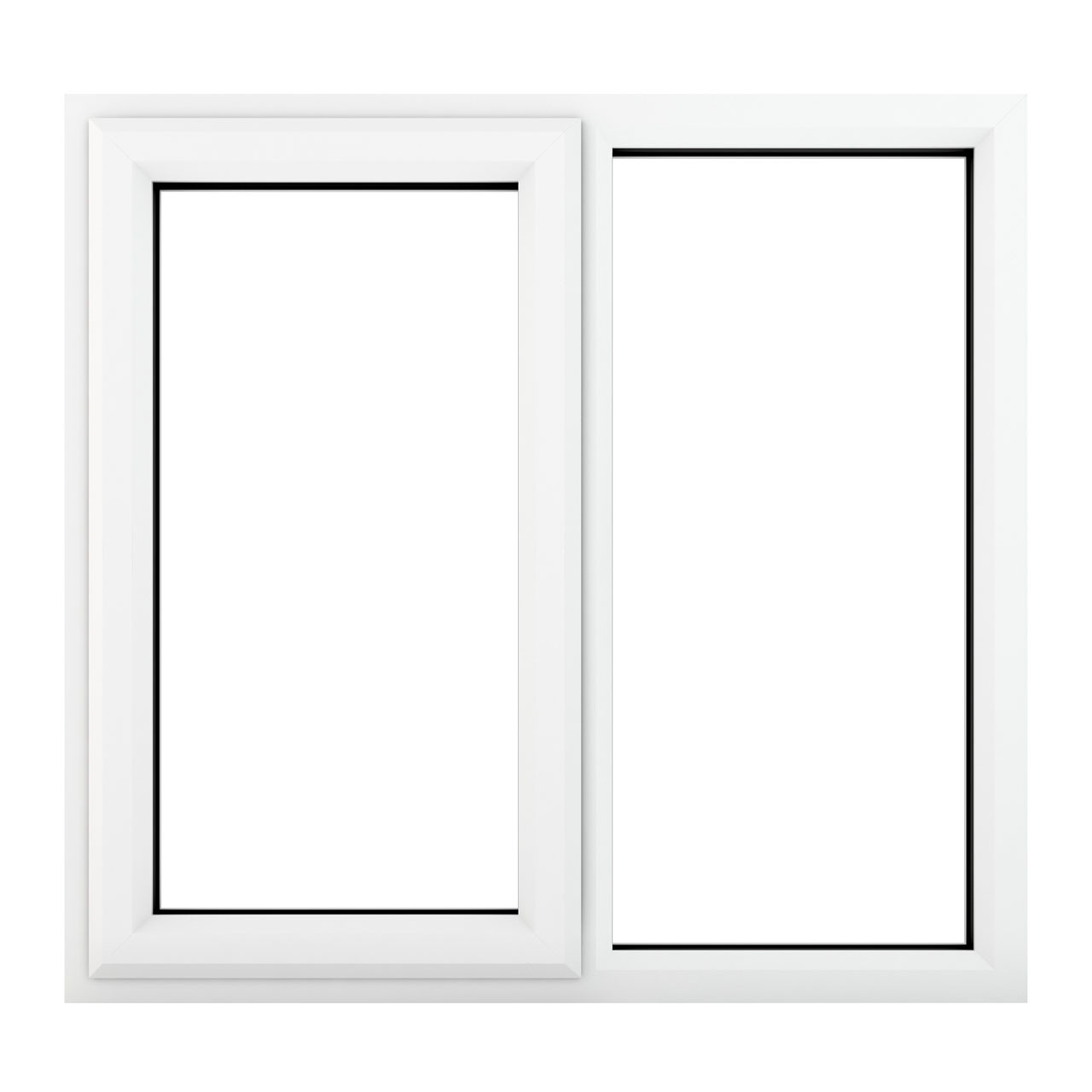 Photograph of Crystal White uPVC Casement Window Left Hand Side Opening 905mm x 965mm