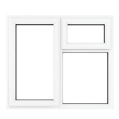 Crystal White uPVC Casement Window Left Hand Side Opening & Top Opening 1190mm x 965mm