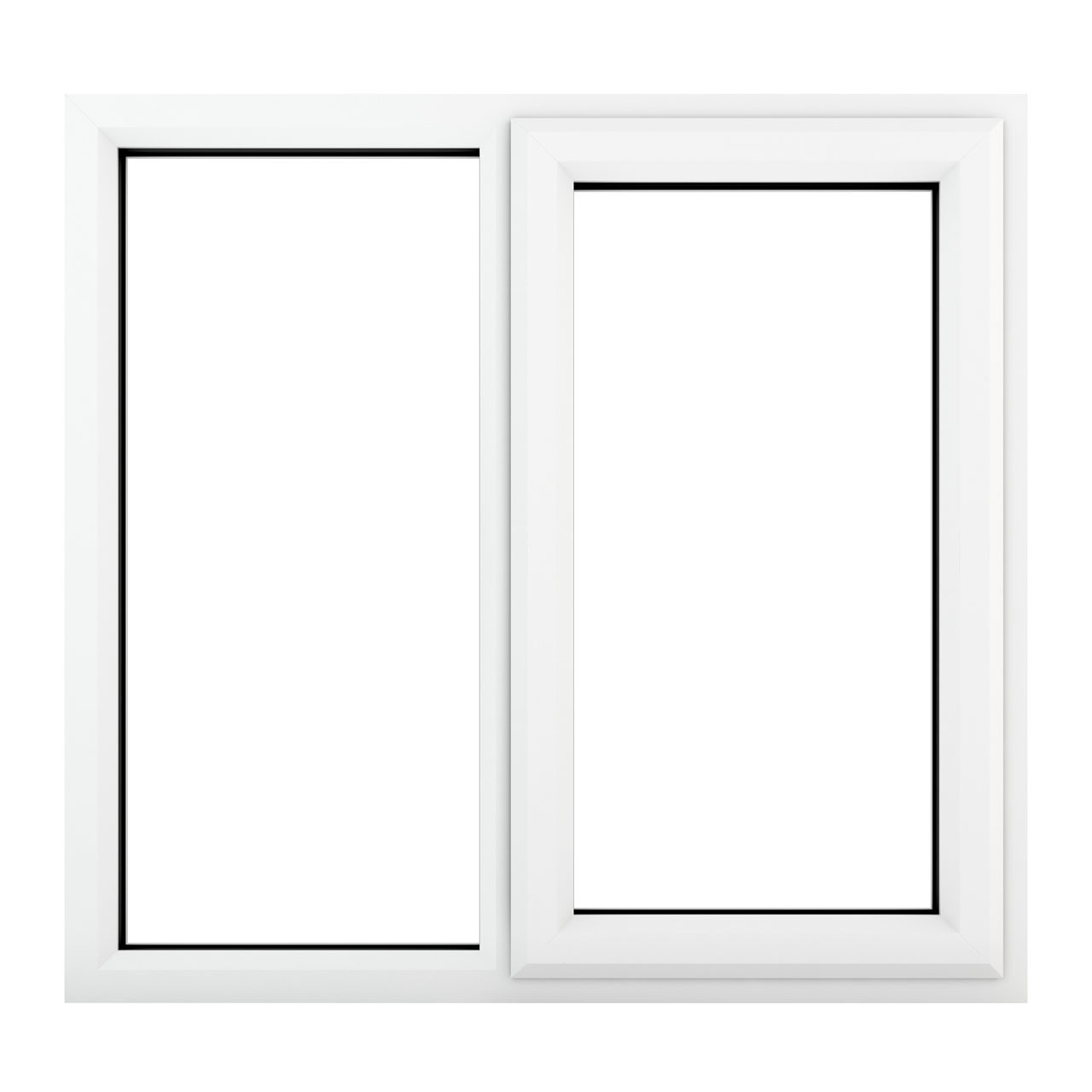 Photograph of Crystal White uPVC Casement Window Right Hand Side Opening 1190mm x 1115mm