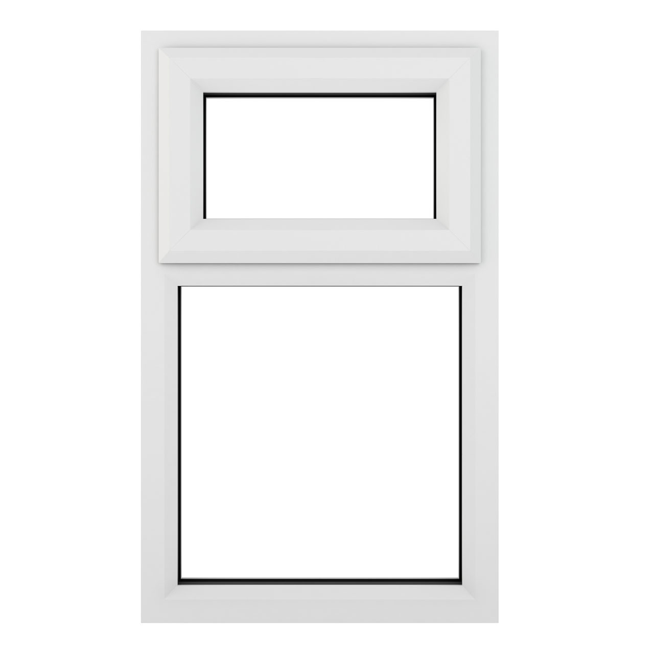 Photograph of Crystal White uPVC Casement Window Top Opening 610mm x 820mm