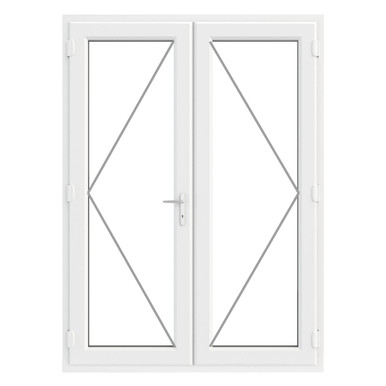 Further photograph of Crystal White uPVC French Door Set 1690mm x 2055mm