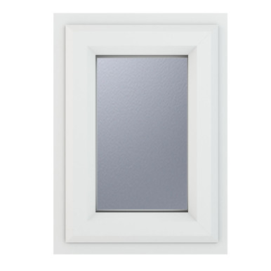 Crystal White uPVC Top Opening Window Frosted Glass 440mm x 610mm