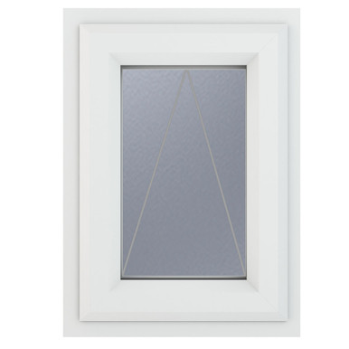 Further photograph of Crystal White uPVC Top Opening Window Frosted Glass 440mm x 610mm