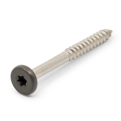 Trex Stainless Steel Fascia Screw, Tiki Torch Finish, Foggy Wharf, 48mm, 100 pack product image