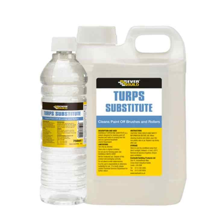 Photograph of Everbuild Turpentine Substitute 2L, Clear, Solvent Based, 2.5kg