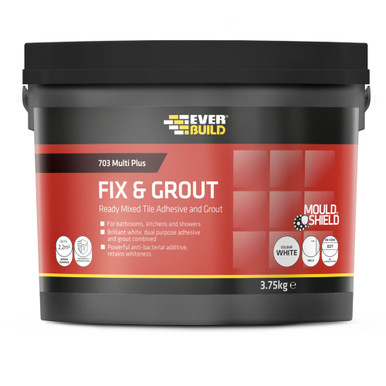 Everbuild 703 Fix & Grout Tile Adhesive 3.75kg/2.5Ltr product image