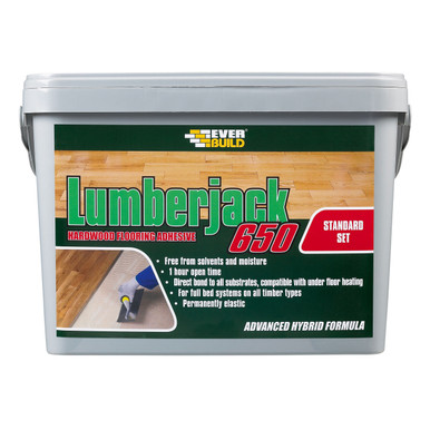 Further photograph of Everbuild Lumberjack 650 Floor Adhesive Standard 14kg