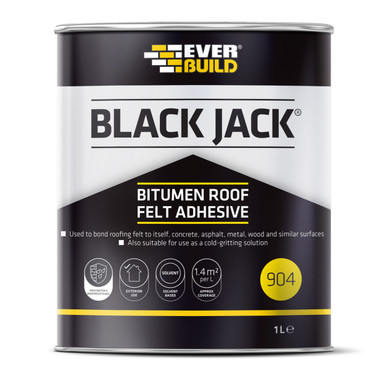 Everbuild 904 Black Jack Roof Felt Adhesive 1Ltr product image