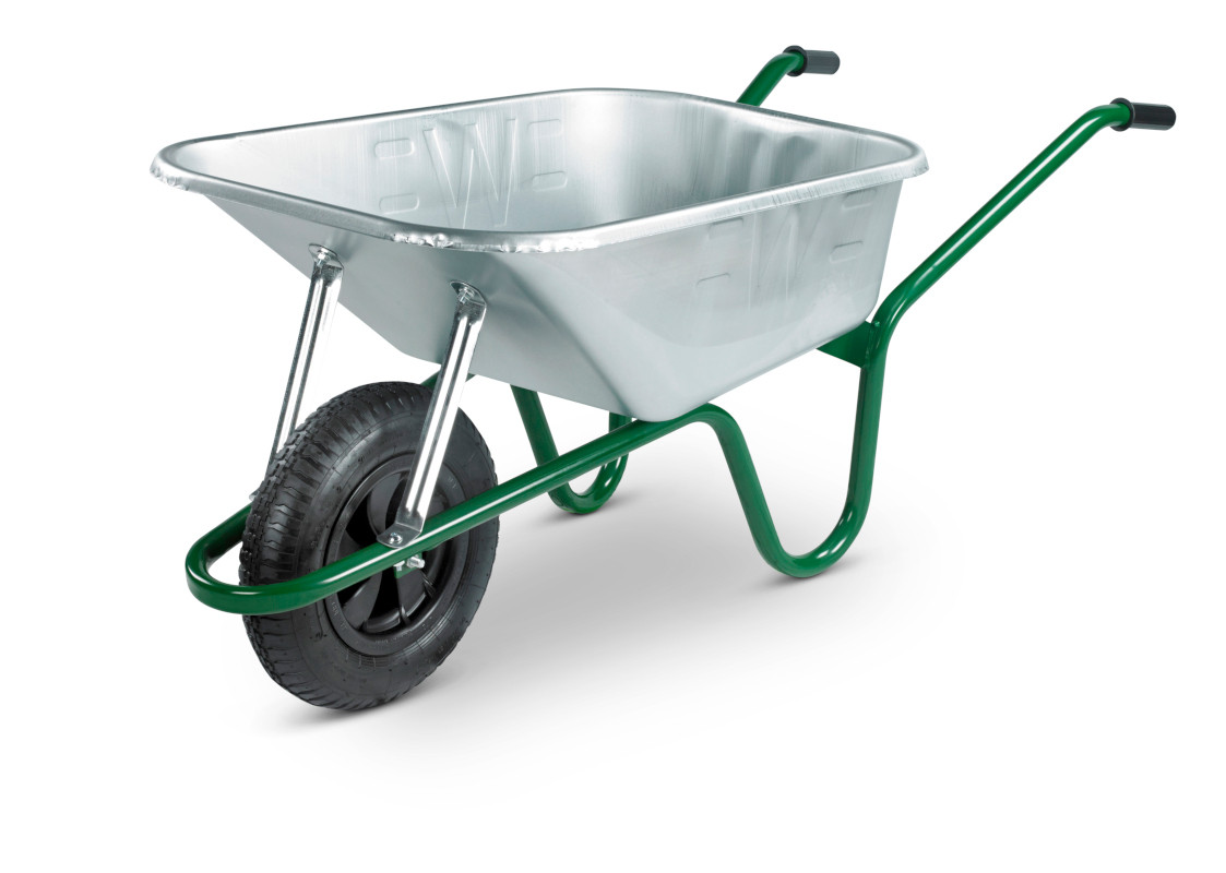 Photograph of Walsall Professional 120L Galvanised Pneumatic Wheelbarrow