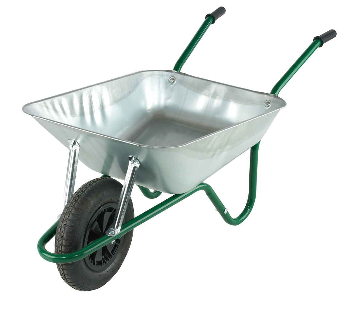 Photograph of Walsall Easiload 85L Galvanised Pneumatic Wheelbarrow