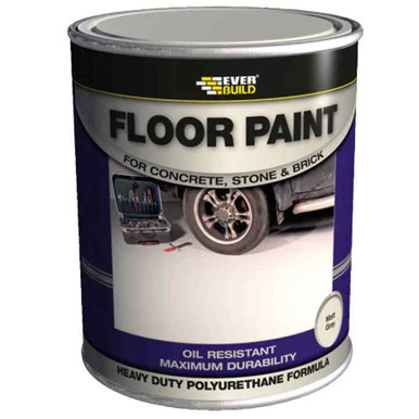 Further photograph of Everbuild Grey Floor Paint, Matt Finish, 5L Tin, 10 sq m/l Coverage Area