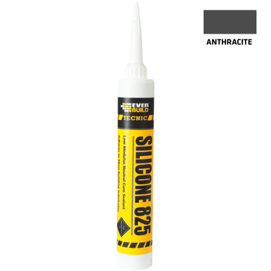 Everbuild 825 Silicone Sealant, Anthracite, 380 ML product image